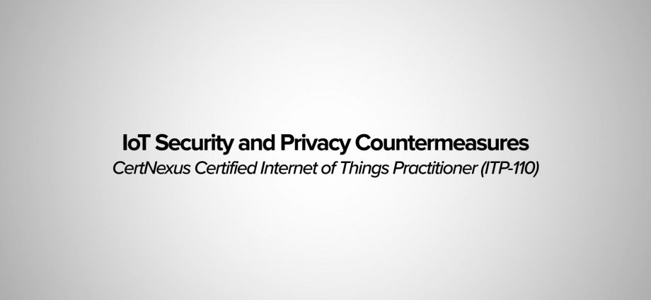 IoT Security and Privacy Countermeasures