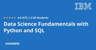 Data Science Fundamentals with Python and SQL