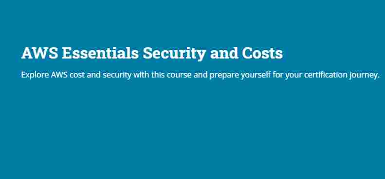 AWS Essentials Security and Costs