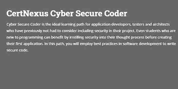 CertNexus Cyber Secure Coder