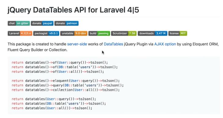 Laravel Daily - Datatables in Laravel